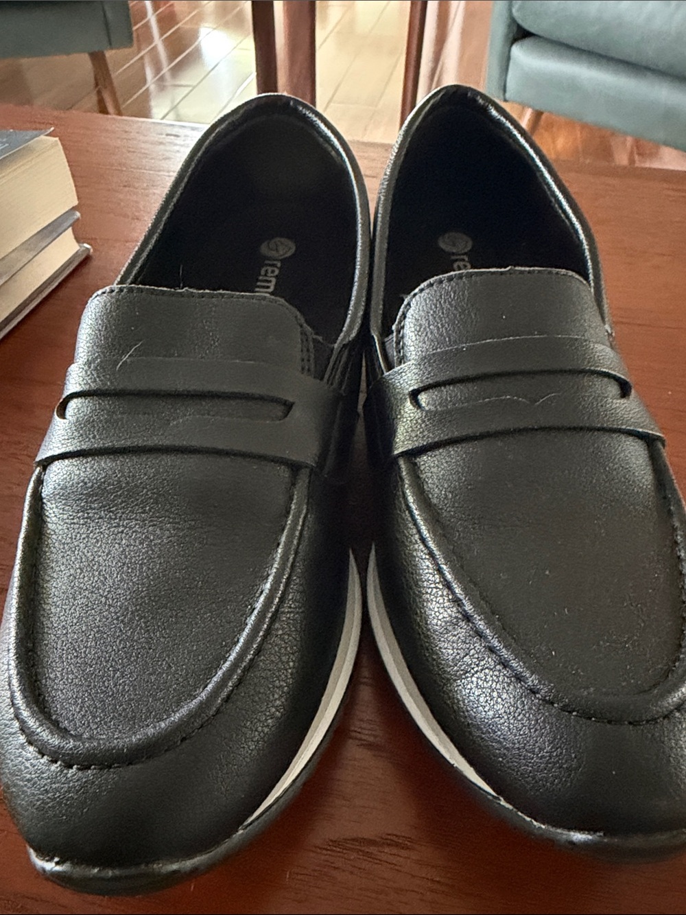 Remonte Elmira Black Leather Soft Loafers NWOT Comfort Slip On Shoes, Sz 41EU